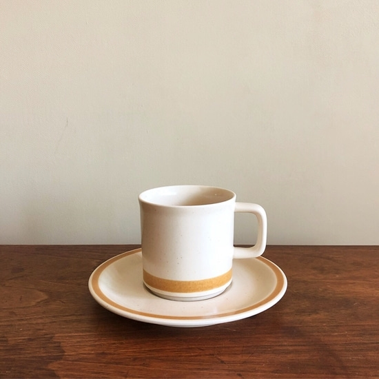 mustard line cup &amp; saucer